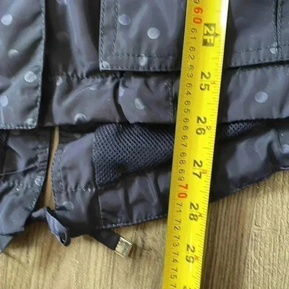 ❤️2/$50❤️BCBGGeneration Navy Blue Poke Dot Fall/Spring Trench Jacket- M - Picture 8 of 8